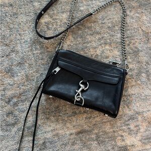 Rebecca Minkoff Black Leather Chain Strap Bag